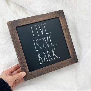 Rae Dunn | “Live, Love, Bark” Wooden Sign | Brand New